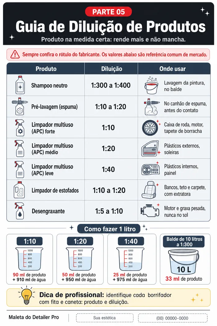 Guia de Diluição de Produtos